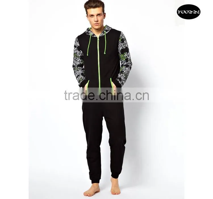 print sleeve adult onesie pyjamas
