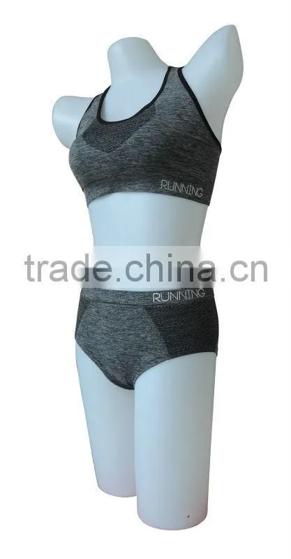 new style seamless woman underwear ladies sport bra & panty