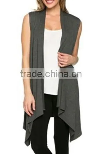 Fashion Plain Women Summer Vest sleeveless jacket for ladies 2017