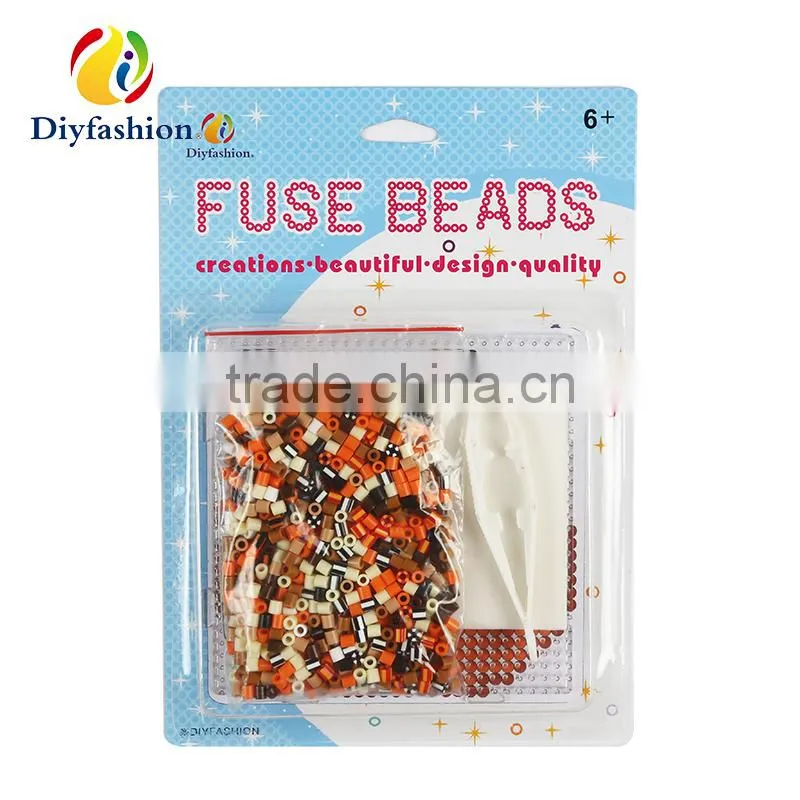 2017 Popular Diy Toys 5mm Hama Perler Fuse Beads Bear Set Toy With Fuse Beads for Kids