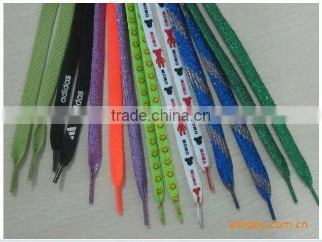Oval rope athletic Shoelaces with plastic printing tips