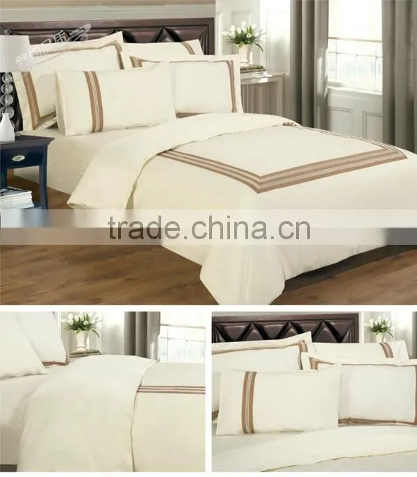 100% cotton sateen 300T hotel bedding set