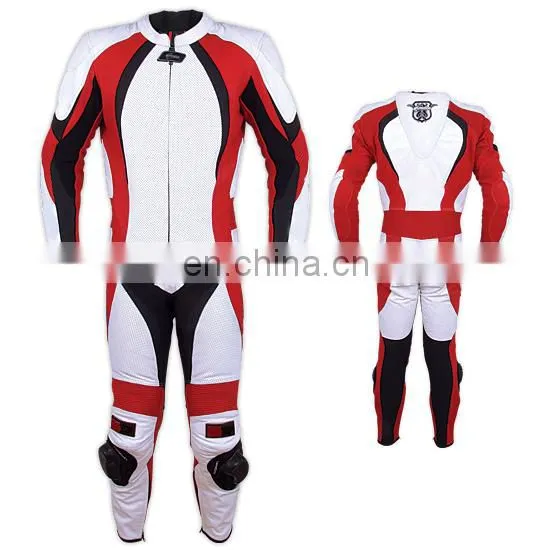Motorcycle Racing Suit/ Men Leather Biker Suit