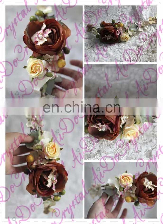 Aidocrystal hair accessories craft flower,fashion hair clip accessories,floral tiaras