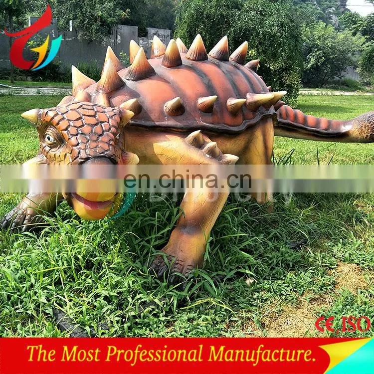 Park life size dinosaur fiberglass sculpture