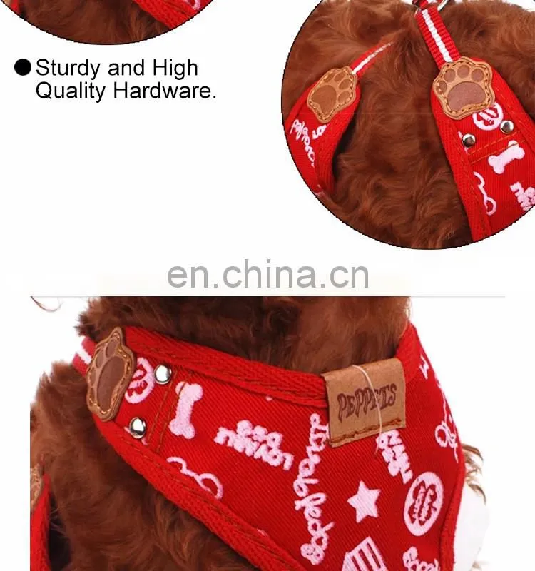 Japanese breathable cowboy harness with leash for small & medium size dogs