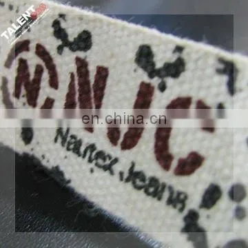 custom private brand printed cotton label for clothing