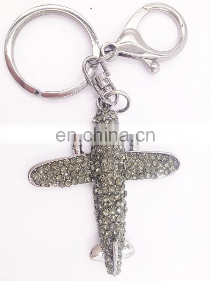Fashion Aircraft Plane Shaped Metal Key Chain Keyring Styling Accessories Decoration