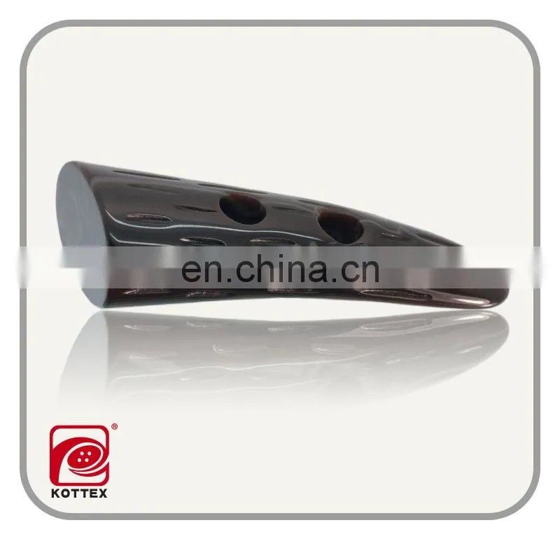 Custom plastic toggle button, leather horn toggle button