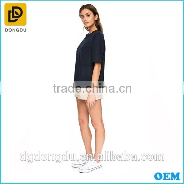 Hottest Sale Casual Lady Black New Style T shirt Wholesale China Factory