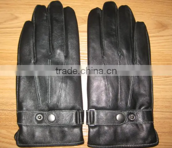unisex high quality wholesale fashion natural lambskin leather gloves