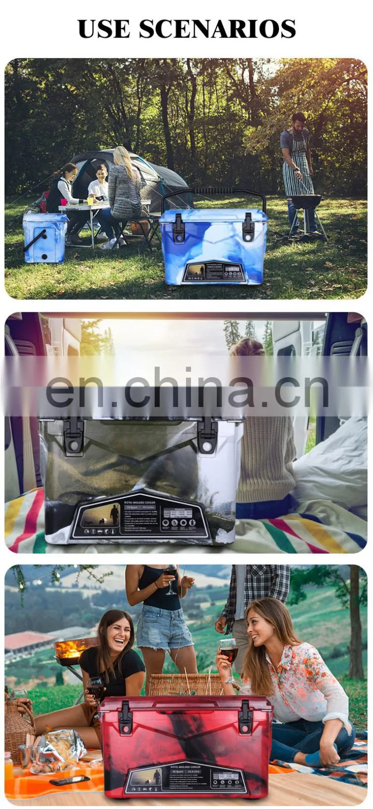 GINT 20QT Durable Clean Hard Thermal Camping Fishing Outdoor Cooler Box