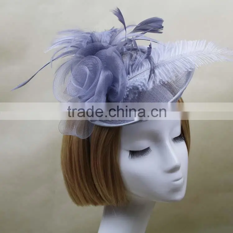 New Coming Sinamay Base Hairband Fascinator Hat For Wedding