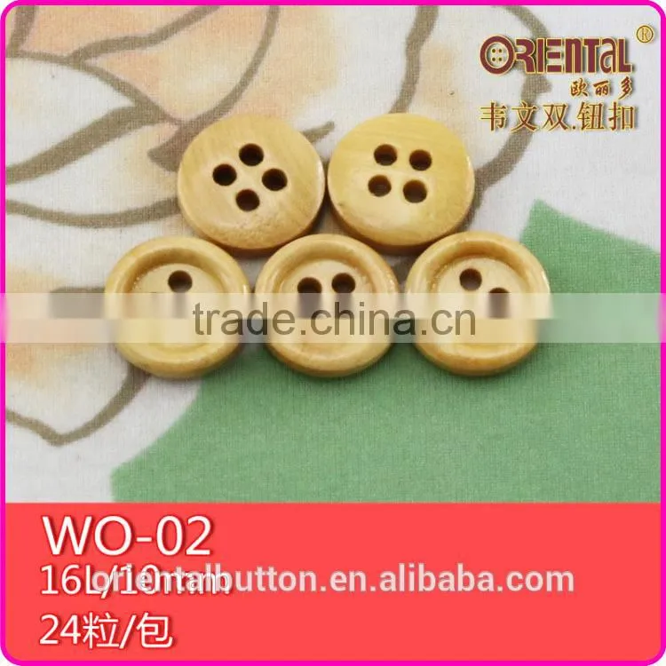 coated warter proof flatback rim natural wooden shirts button