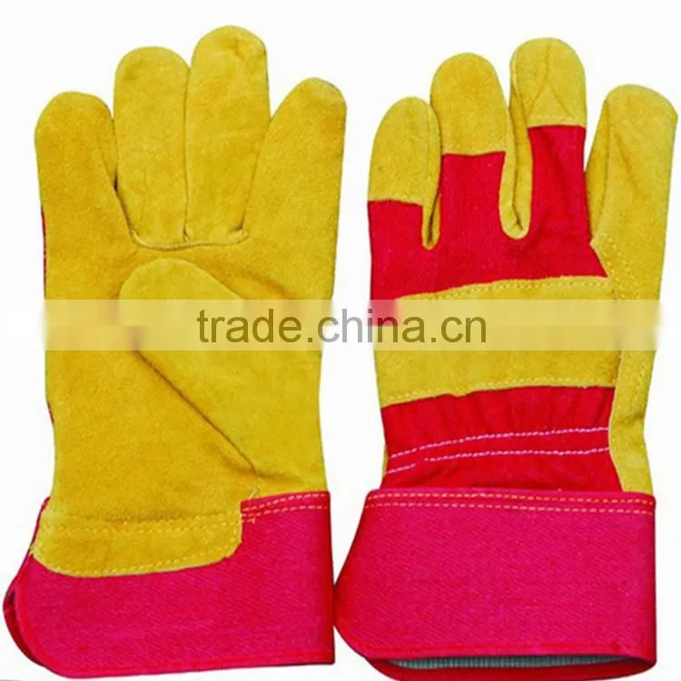 Leather safety working glove