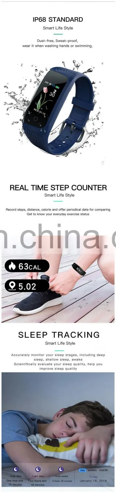 SANDA S4 Men Women Sports Bracelet Wrist Band Smart Watch Hear Rate Monitor Fitness gps Smartwatch