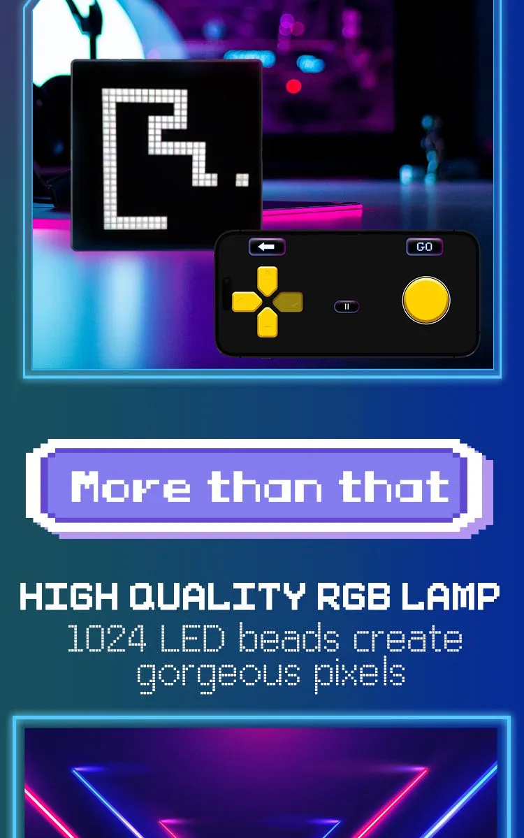 Automotive Atmosphere Pixel Screen 32*32 Bluetooth Pixel Screen DIY Decorative Lights Modification Universal Car Ambient Light