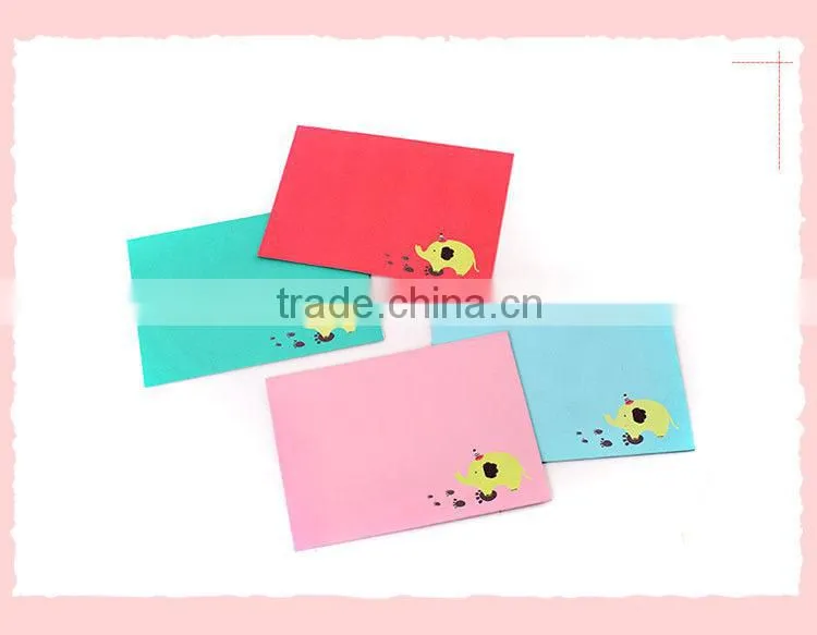creative cute elephant small greeting card