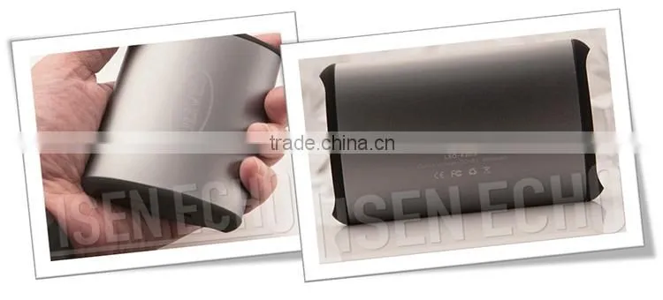 Latest high-end gift design 6600mAh cell wireless phone charger device with arc advertising screen