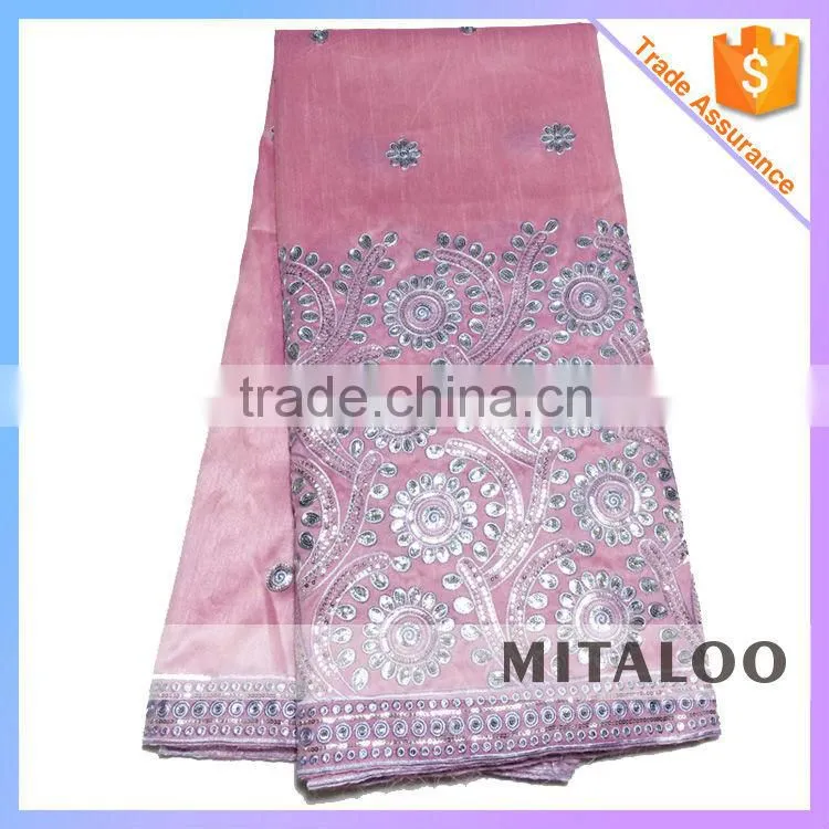 Mitaloo MGP0042 Nice Design George Lace Embroidery Fabric For Party