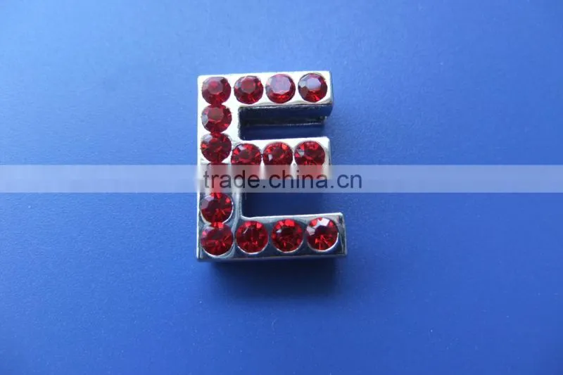 18mm Slide Letters with Red Rhinestones