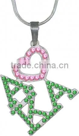 AKA Sorority greek letter heart neckalce Jewelry
