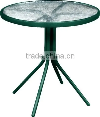 4-foot round glass table