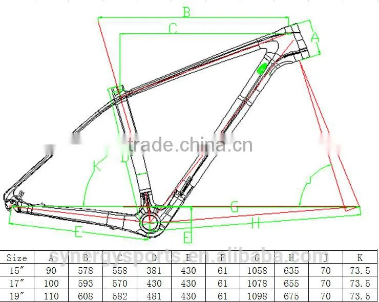 2016 NEW!!! light weight full carbon Monocoque MTB frame 29er CMF07