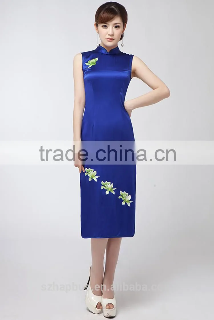 Hot new fashion embroidered dress handmade embroidery in china
