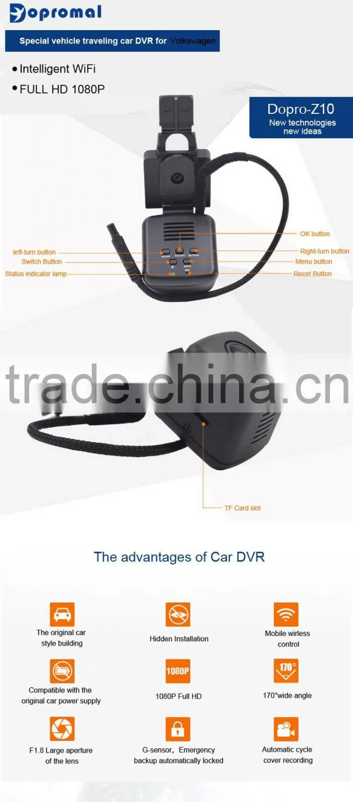 1080p full hd car dvr 60fps,car camera dual