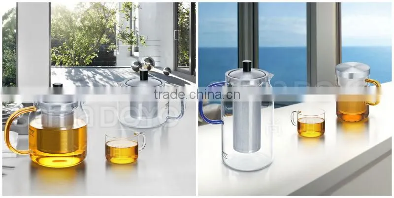 Samadoyo Elegant Glass Stainless Steel Infuser Teacups/Mugs Tea Brewer Cups
