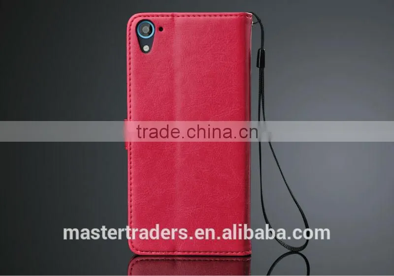 Free Shipping Original Fashion 64 Grain Stand Holder Wallet Flip PU Leather Case For HTC 826 MT-3170