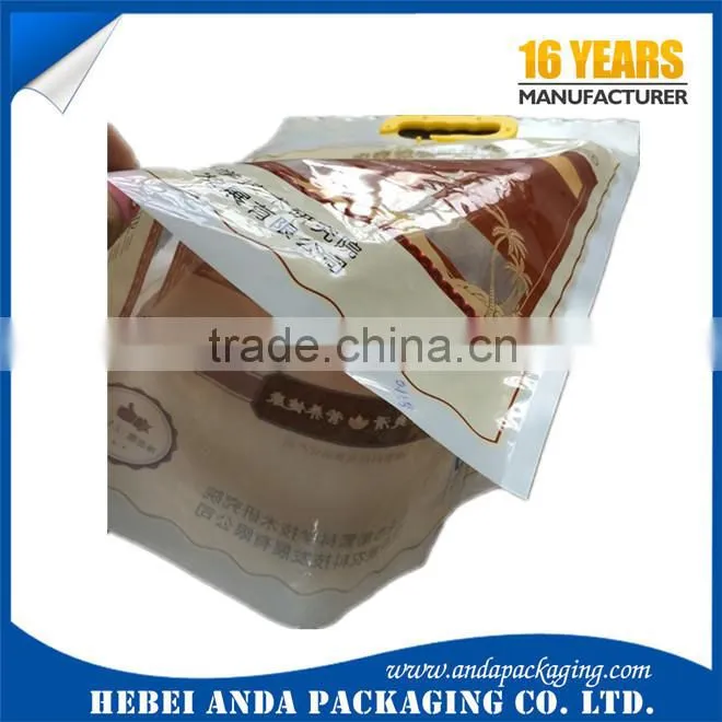 Printed vacuum bags for rice packaging/ plastic rice packing bag for 1kg 2kg 5kg rice packaging material