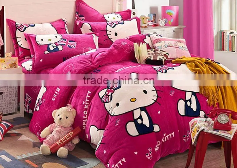 4 pcs flannel baby Bedding Set