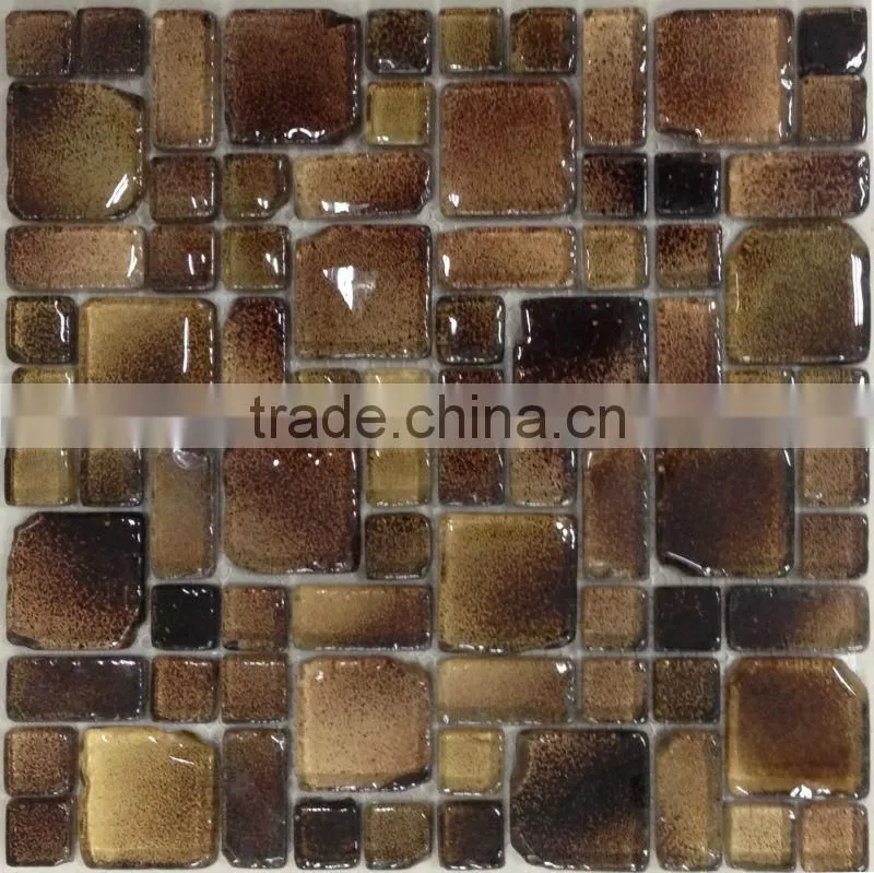 12''X12'' brown tumbled mosaic