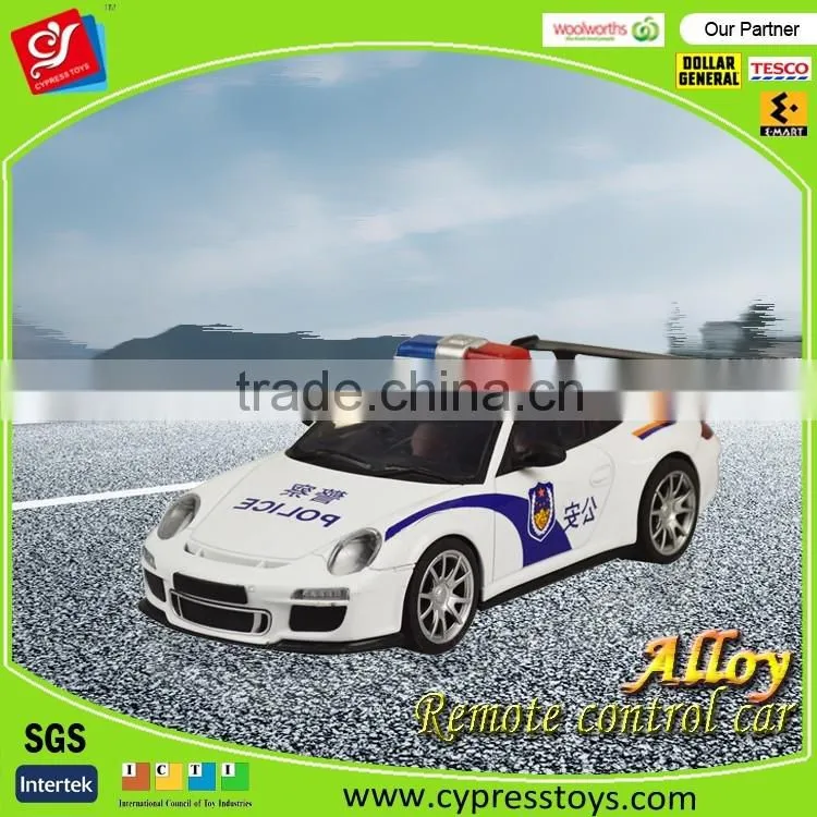 1:18 scale 4 function alloy rc car remote control police car