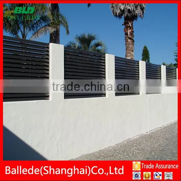 fixed airfoil blade aluminum louvre fence