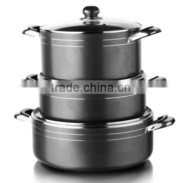 Casserole type and stocked Eco-friendly Feature Aluminum Cookware Set