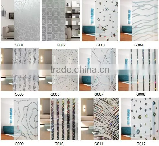 Laser treatment home decoration frosted glass decorative film