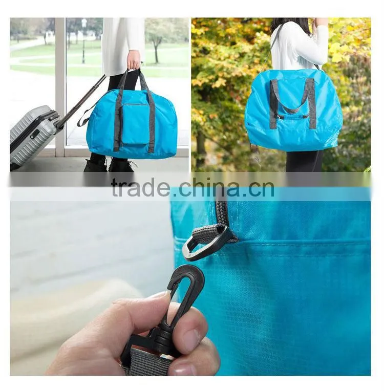 Big capacity foldable bag for travel with strap