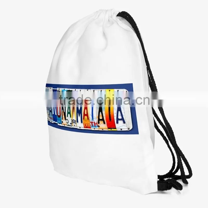 China Supplier Hot Sale Custom 3D Print Cheap Small Drawstring Bag