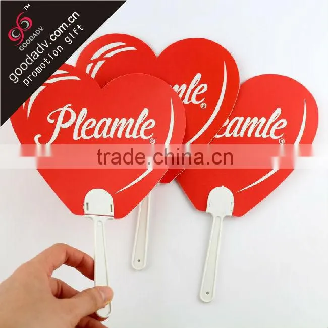 Advertising Plastic Hand Fan Sticks With Logo Printing