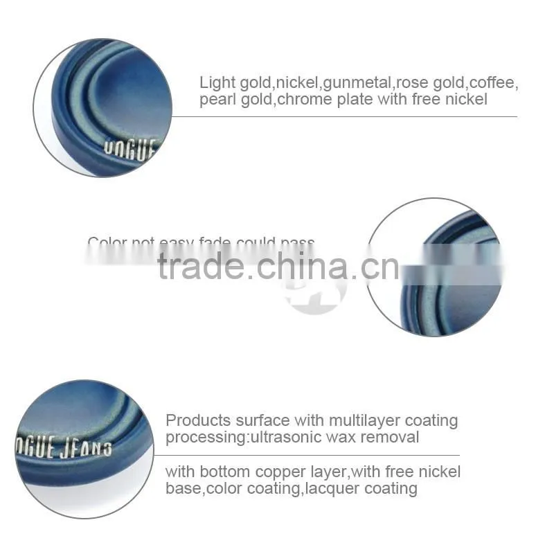 Fashion Decorative Blue Four Parts Press Metal Snap Button for coat