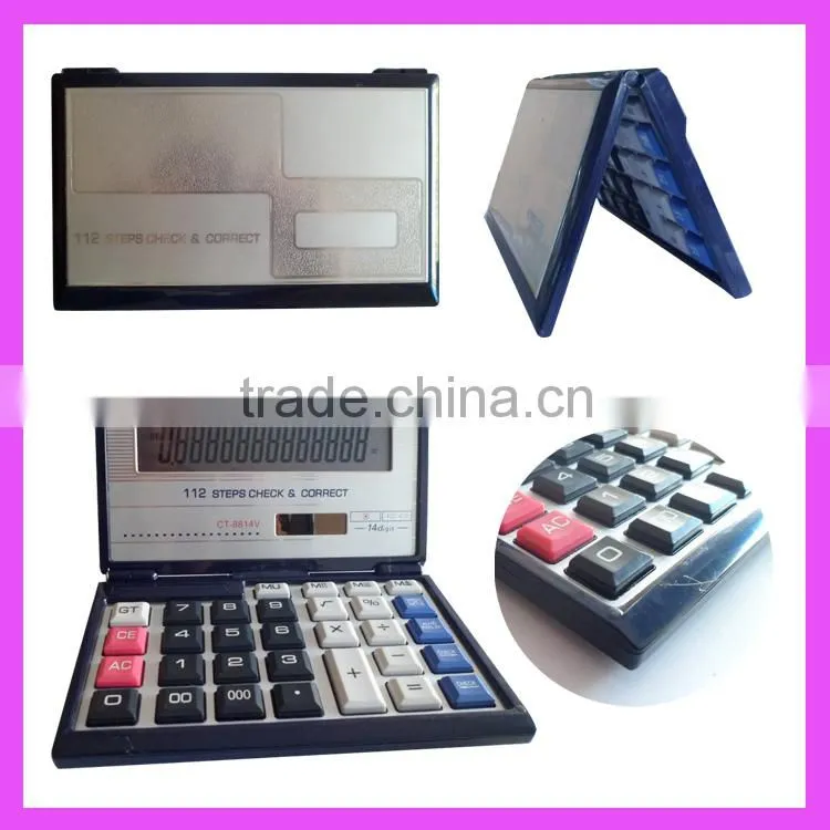 2013 hot sale foldable laptop calculator CT-8855V,Solar desktop calculator