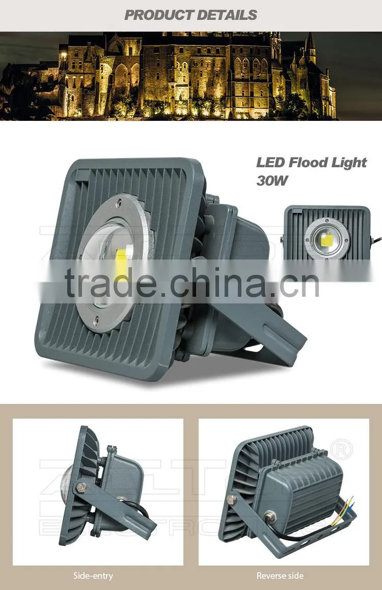 High lumen waterproof cob led 30w warm flood light