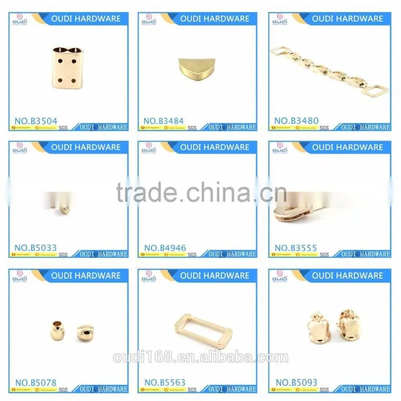 Light gold plating handbag turn lock hardware bag clasp lock hot on sale