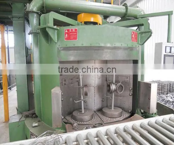 Big casting or steel parts rotary table shot blasting cleaning machine