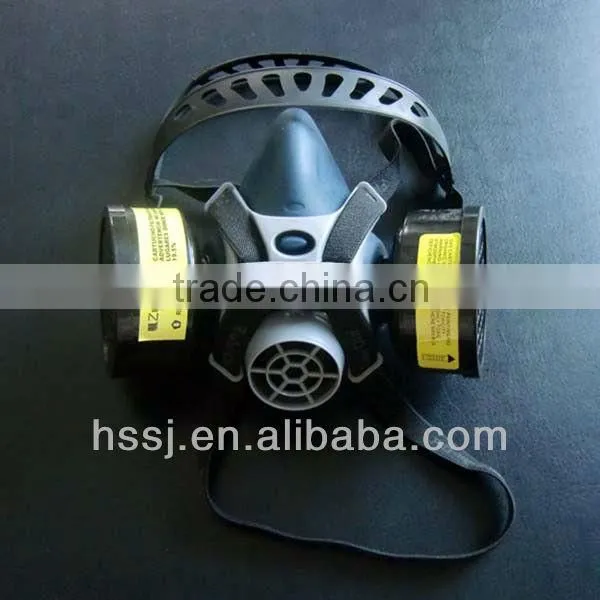 half face mini anti chemical gas mask with double activated carbon filters for anti-acid on sale
