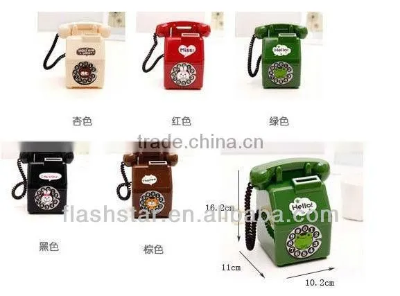 promotional plastic telephone shape coin bank/ money box/piggy bank