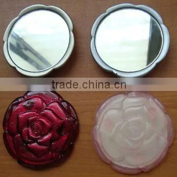 Plastic rose shape make up women mirrors